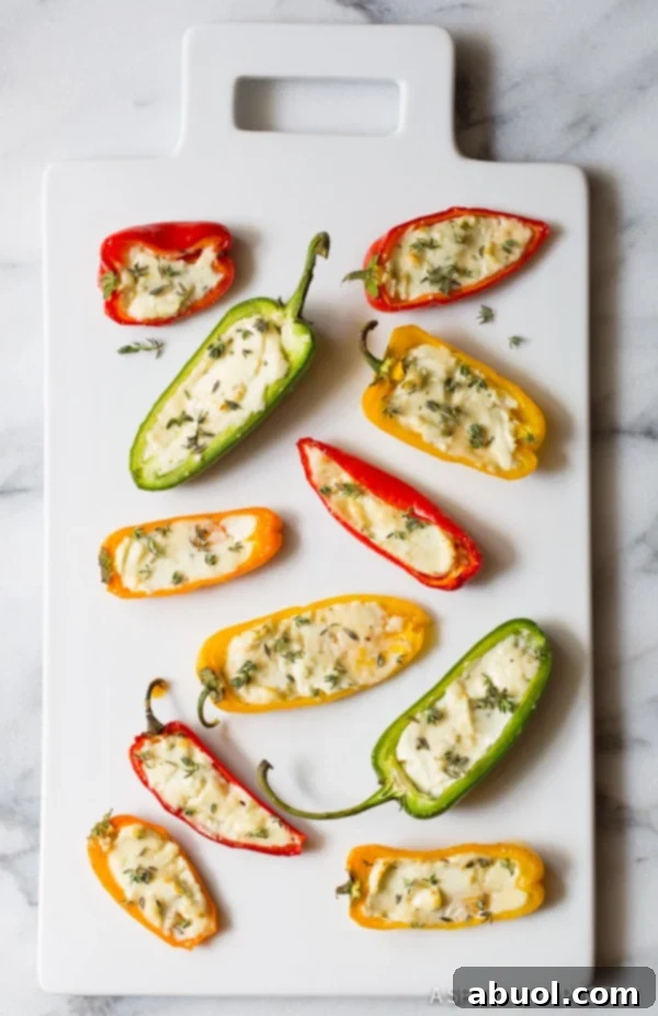 Flavorful Stuffed Mini Pepper Poppers 3 The Best 3-Ingredient Stuffed Mini Peppers Recipe