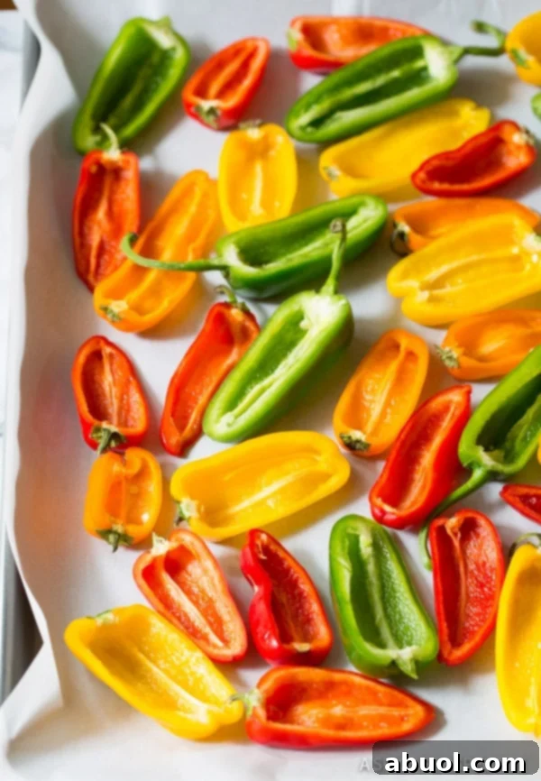 Flavorful Stuffed Mini Pepper Poppers 5 How to Make 3-Ingredient Mini Stuffed Peppers Recipe on ASpicyPerspective.com - So good!