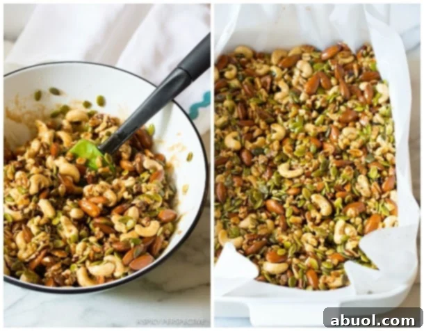 Easy Paleo Nut Bar Recipe with Chocolate Drizzle on ASpicyPerspective.com #paleo #vegan #glutenfree