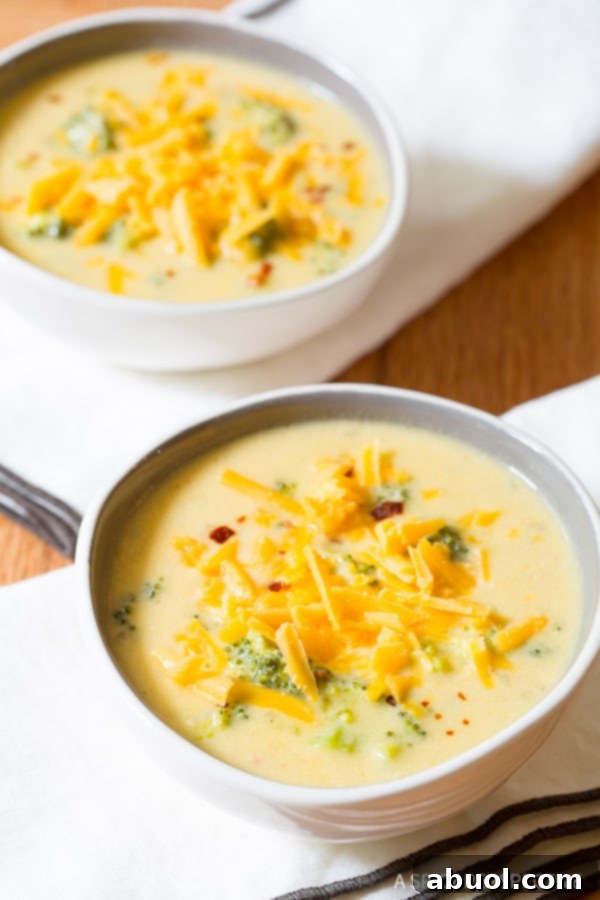 The Best Lightened-Up Broccoli Cheddar Soup: A Nutritious and Delicious Choice