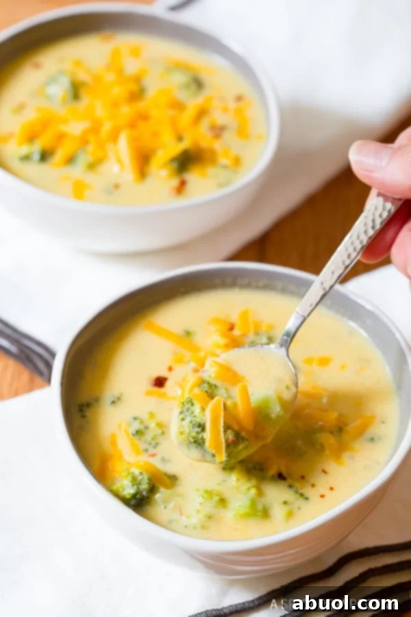 Lightened-Up Broccoli Cheddar Soup: Incorporating Healthy Dairy into Your Diet