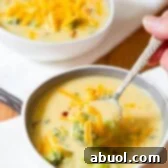 Quick and Easy Lightened-Up Broccoli Cheddar Soup Recipe
