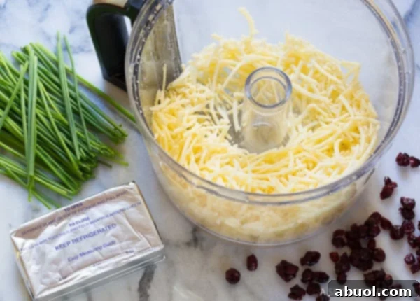 Cheese Ball ingredients in food processor