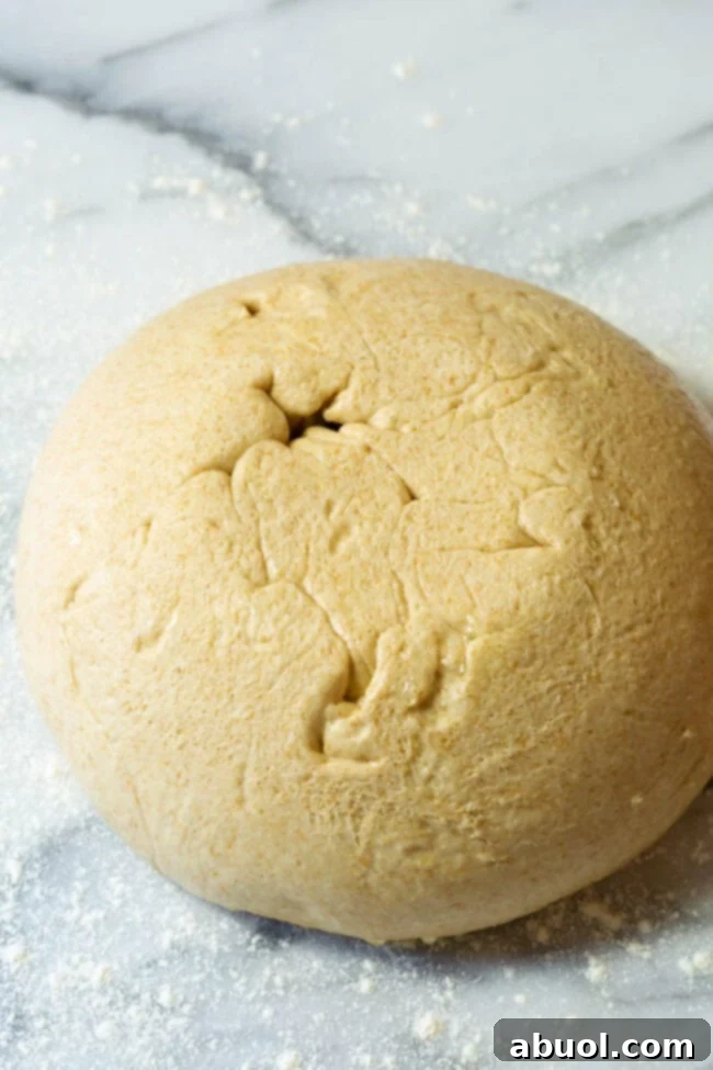 Dump out the dough on a prepped flour surface