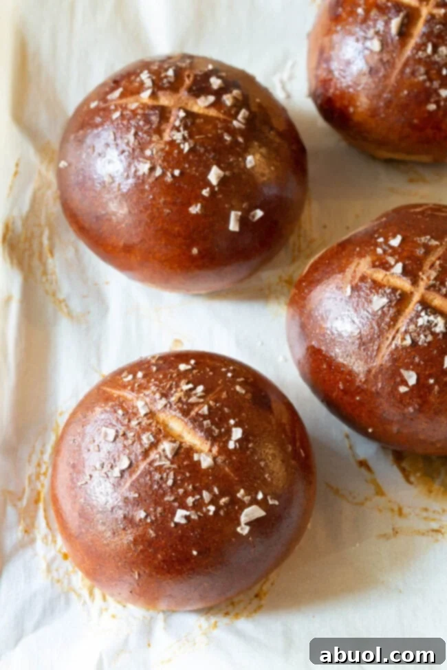 Freshly baked honey wheat bread bowl loaves