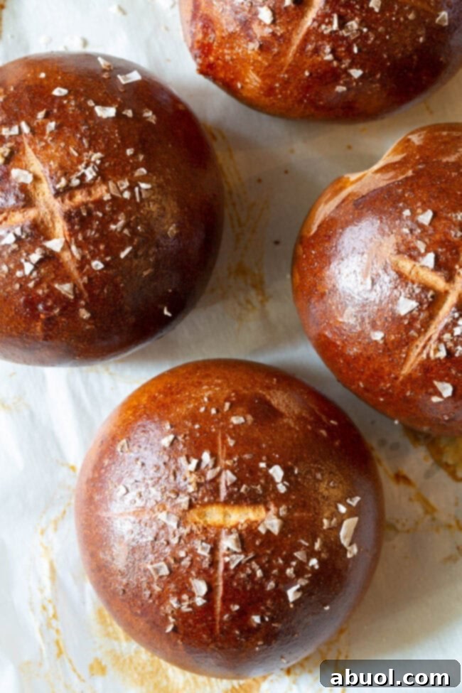 salt sprinkled on top of the bread loaves