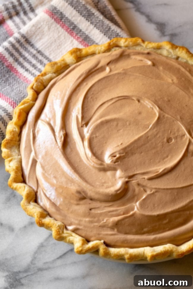 Two slices of French Silk Pie on plates
