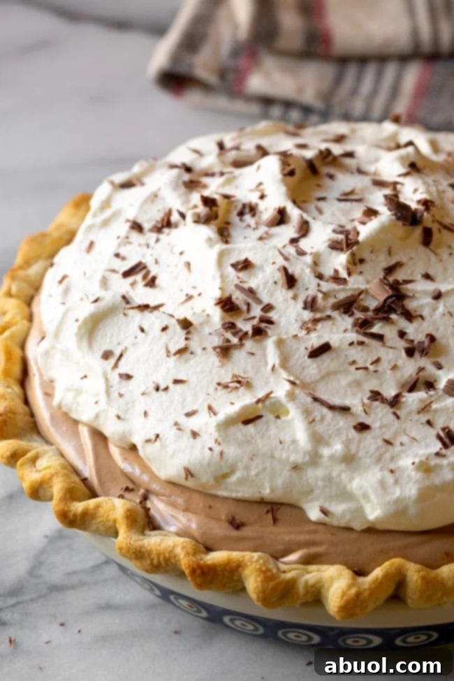 Elegant French Silk Pie for dessert