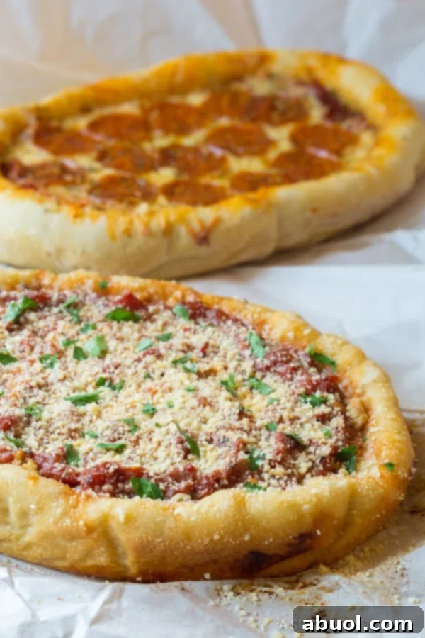 A freshly cooked slow cooker pizza still nestled in the crockpot, adorned with golden-brown crust, melted cheese, and vibrant toppings, ready to be served.