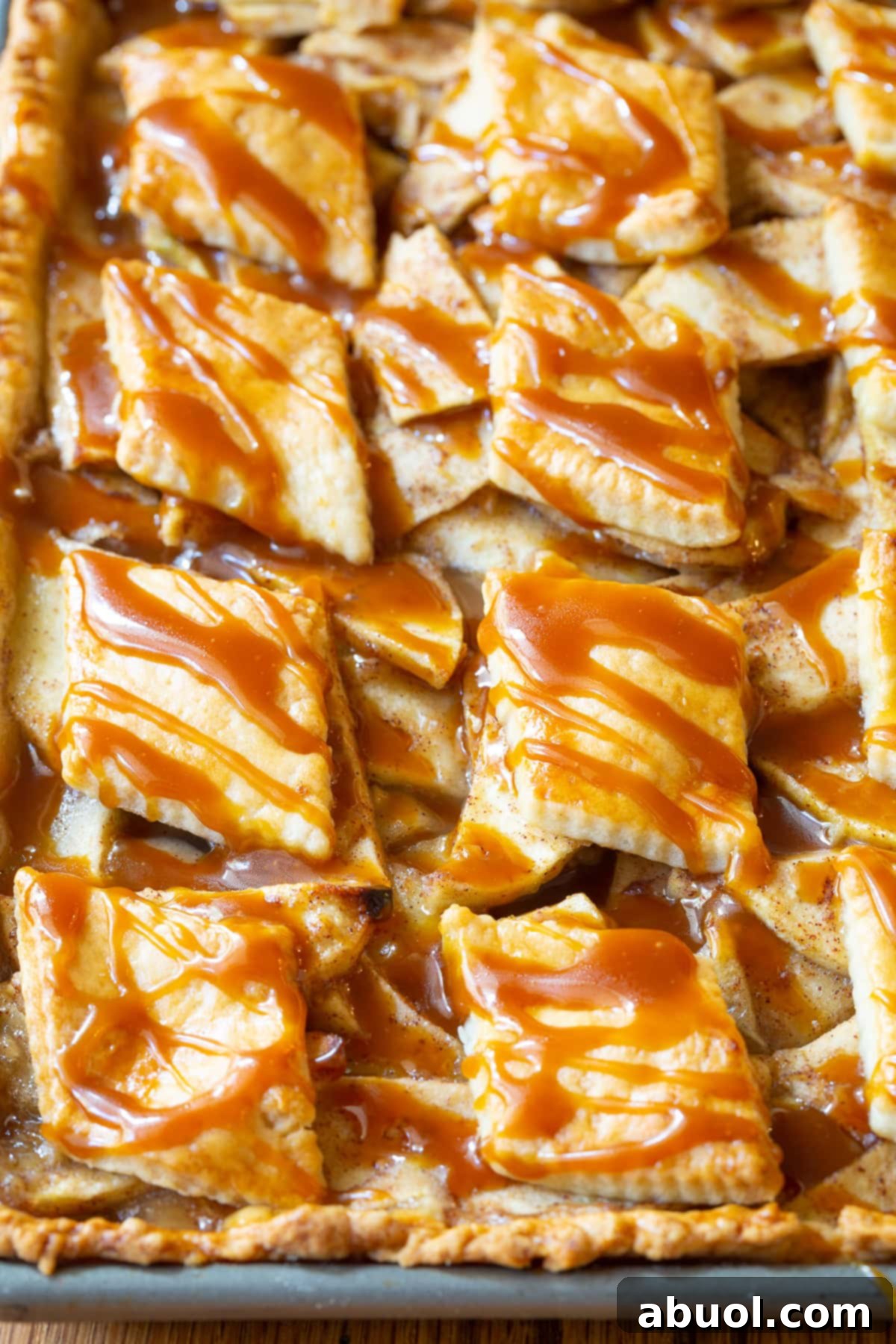 caramel apple pie slice