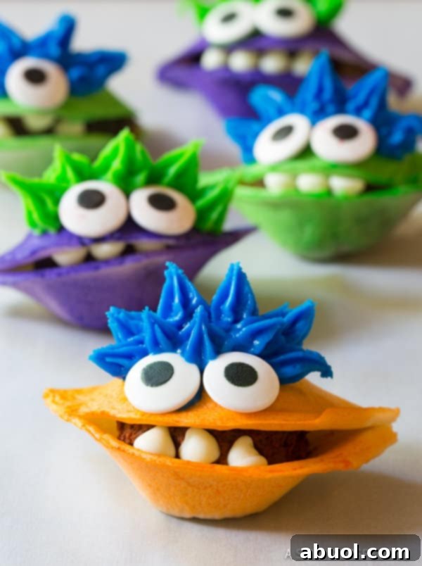 Kids Love Making Chocolate Taco Monsters for Halloween