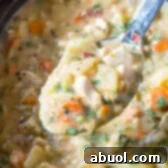 Healthy Slow Cooker Chicken Potato Soup | ASpicyPerspective.com