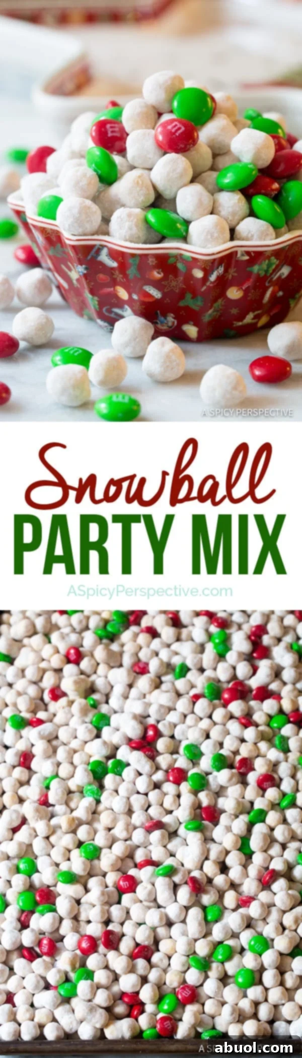 Festive Snowball Party Mix - A Delightful Holiday Treat and Easy Edible Gift
