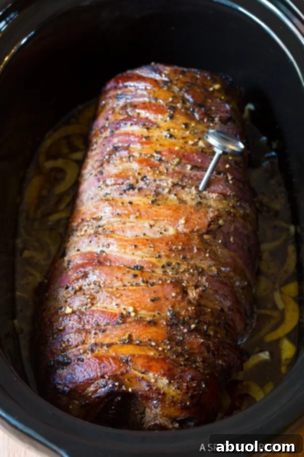 perfectly roasted beef tenderloin in the crock pot