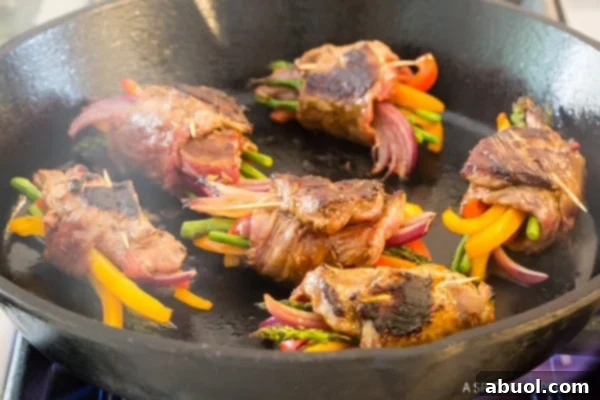 Perfectly seared Low Carb Steak Fajita Roll-Ups ready to serve