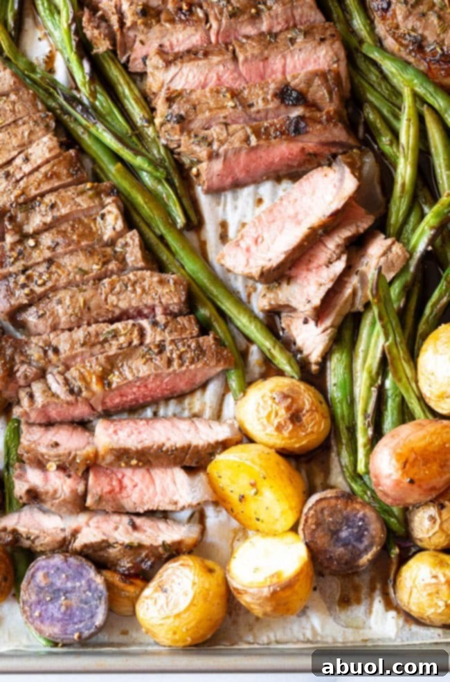 Top view of some slices of this steak cooked medium rare with some pink