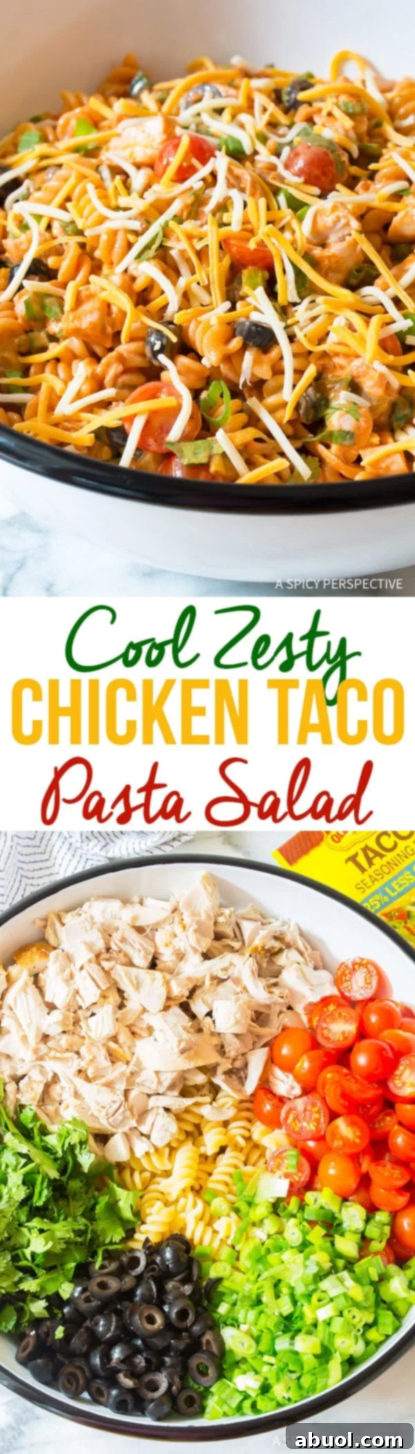 Zesty Cool Chicken Taco Pasta Salad for Summer Picnics