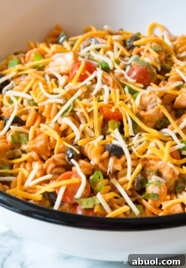 Best Cool Chicken Taco Pasta Salad Recipe for Picnics