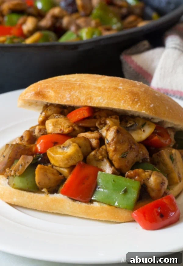 Croatian Skillet Chicken and Vegetables on bread