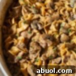 A delicious serving of Slow Cooker Beef Stroganoff