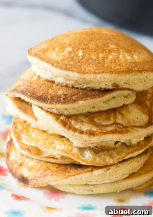 Fluffy Low Carb Cloud Bread Pancakes (Ketogenic) Recipe - a close up of the light texture.