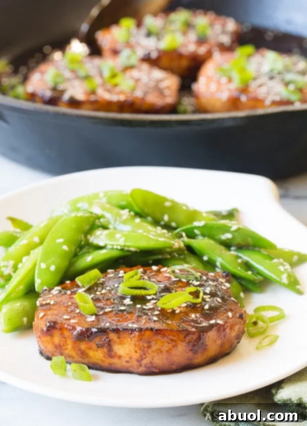 Fried Korean Pork Chops close up on plate