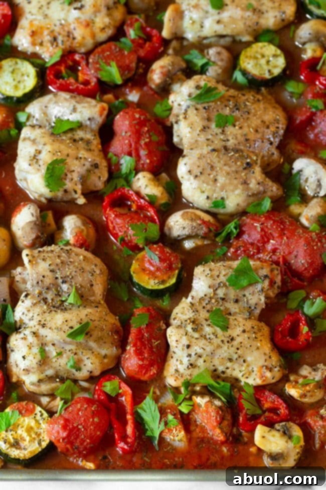 Best Italian comfort food with chicken, tomatoes, and vegetables
