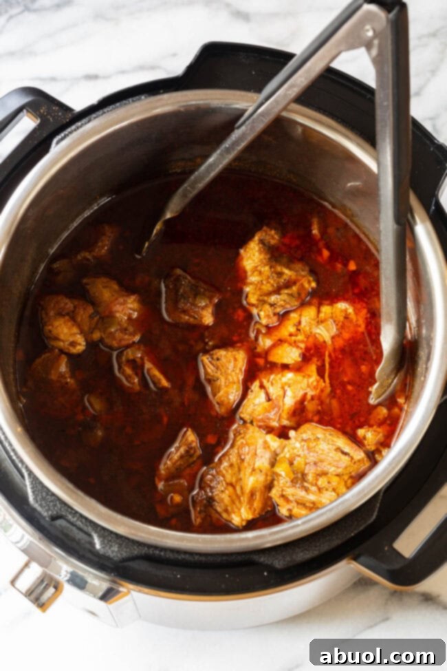 Crispy Instant Pot Carnitas 9 Perfectly pressure-cooked pork, tender and ready for shredding for Instant Pot Carnitas
