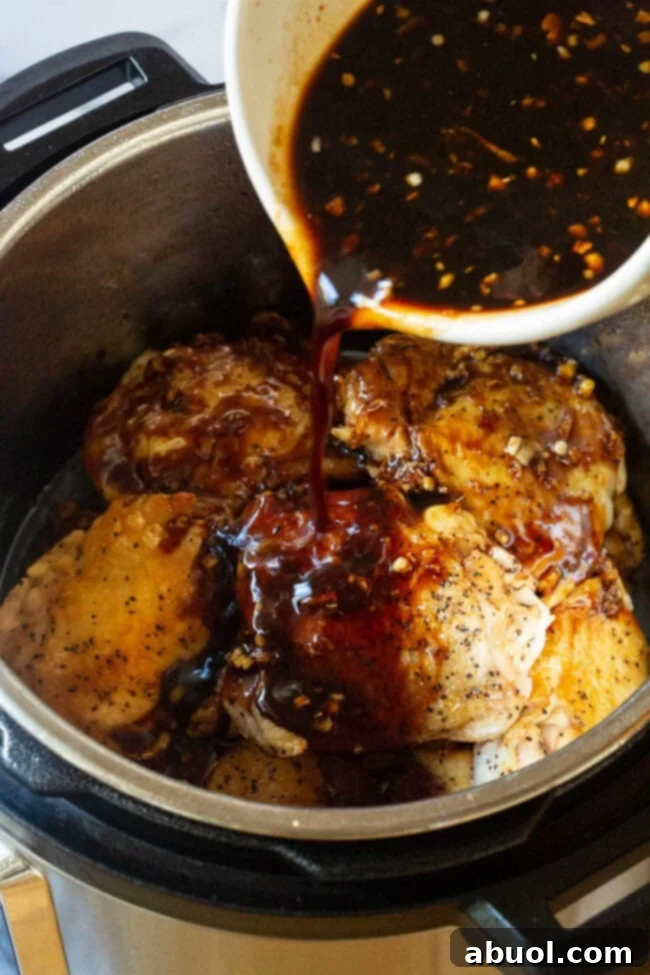 How to Make Instant Pot Chicken with soy glaze