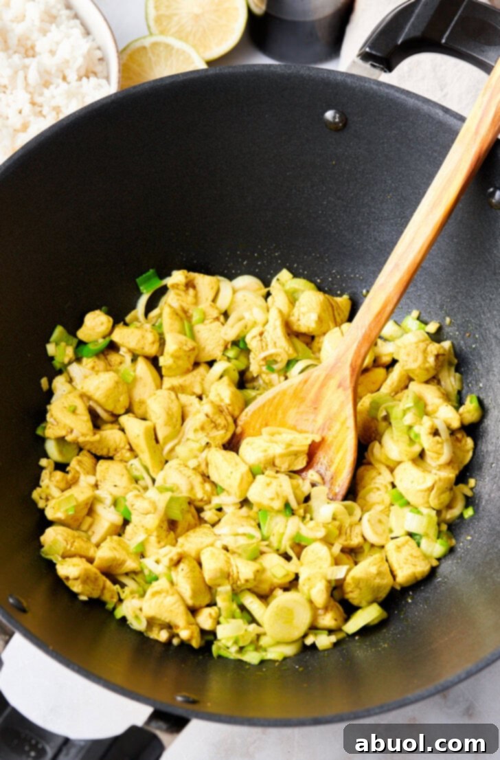 Chicken sauteed with veggies. 