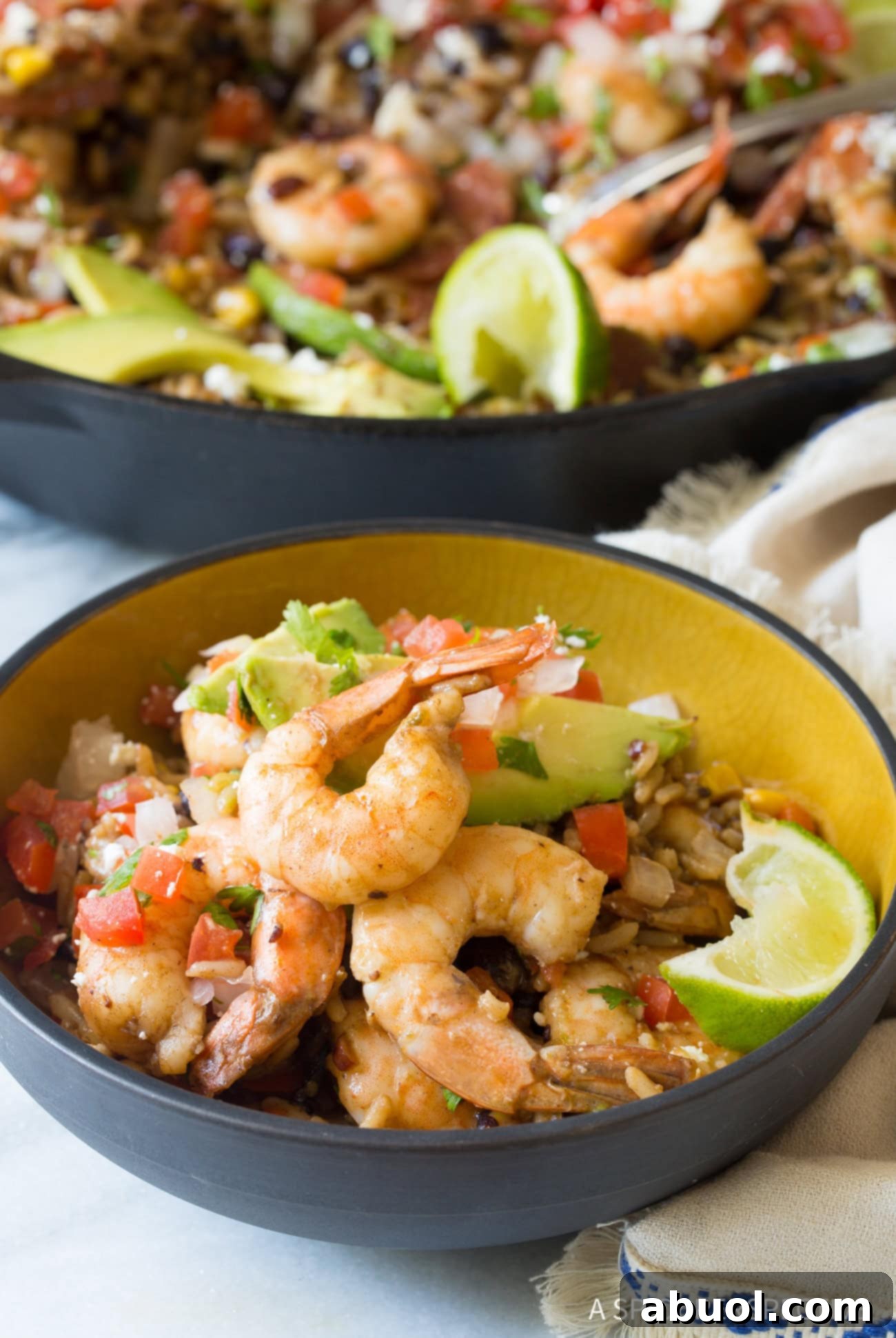 Perfect One-Pot Shrimp Black Bean Rice Skillet Recipe