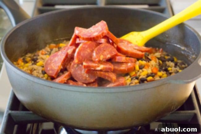 Step 1: One-Pot Shrimp Black Bean Rice Skillet Recipe