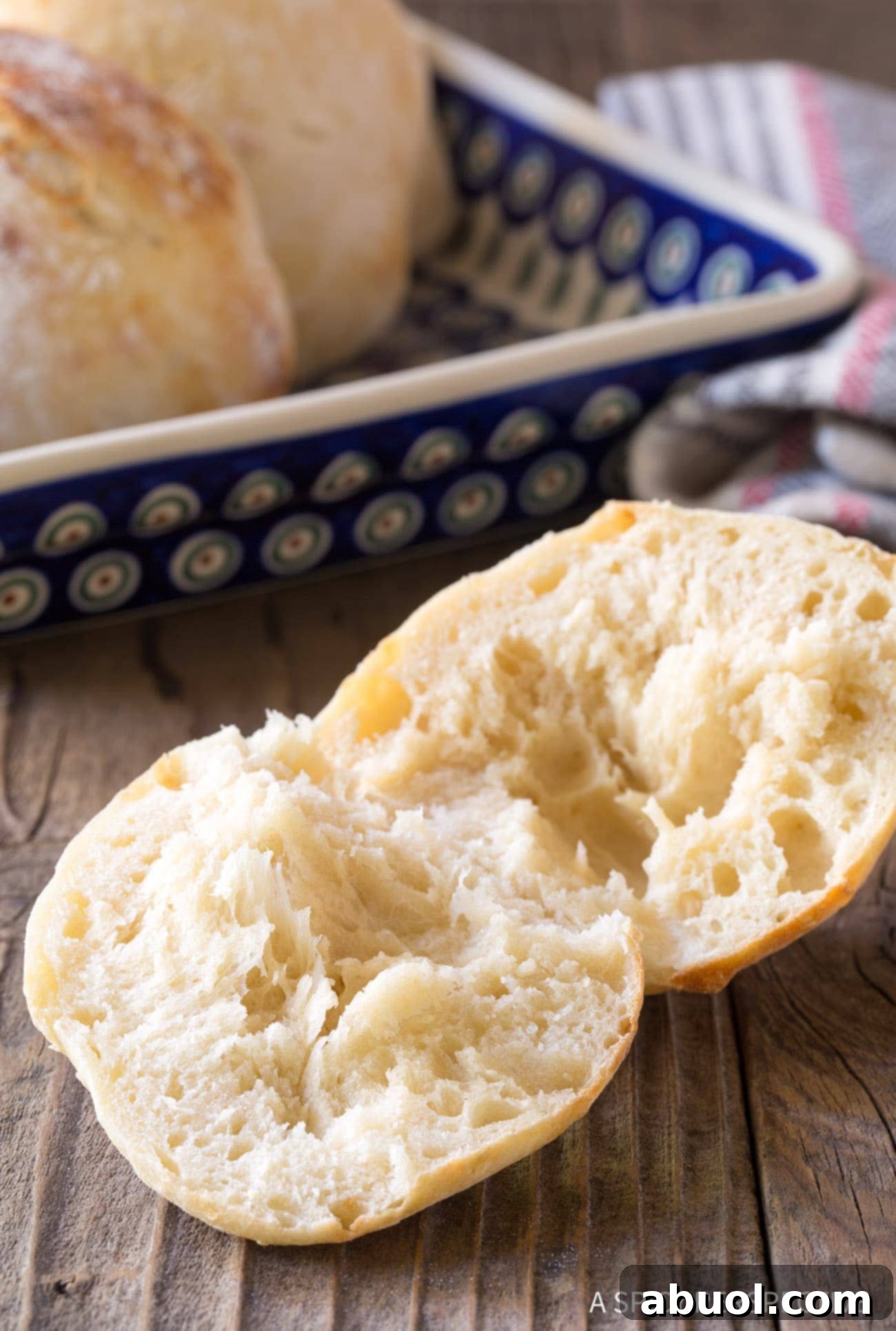 Fluffy Croatian Lepinja Bread 3 Perfect Authentic Croatian Bread Recipe - open so the air bubble are apparent.