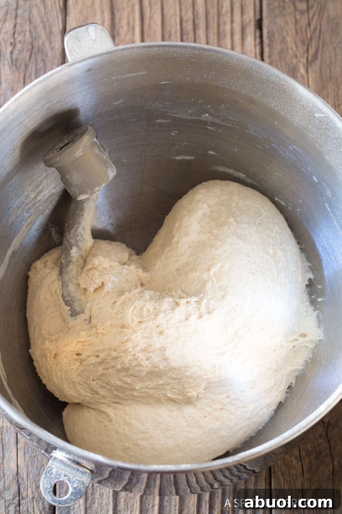 Fluffy Croatian Lepinja Bread 5 Lepinja Bread Dough in bowl