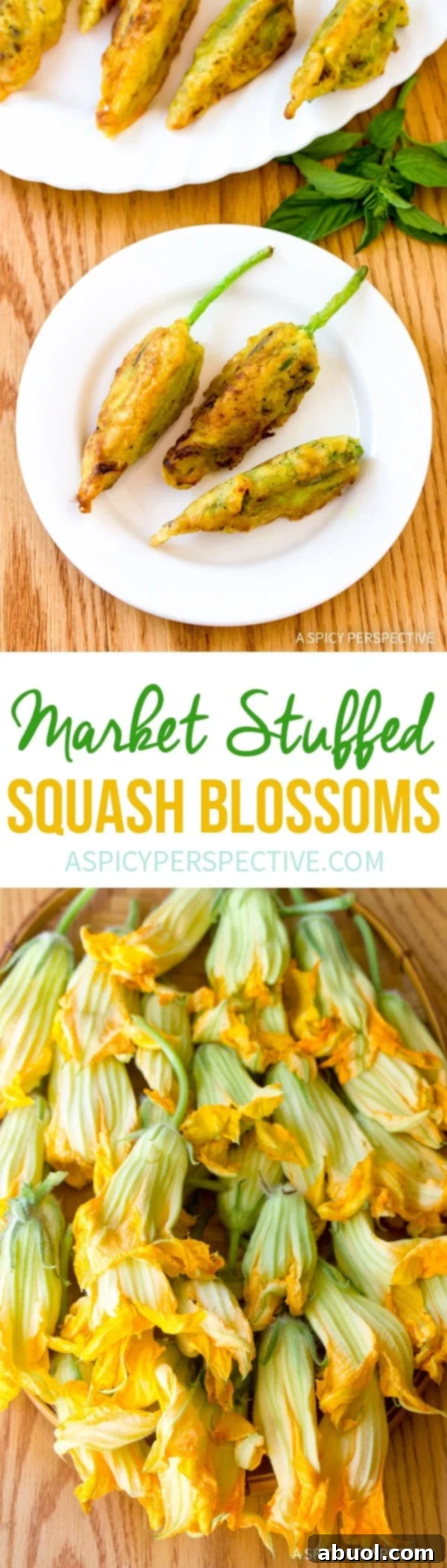 Fresh Market Stuffed Squash Blossoms Recipe