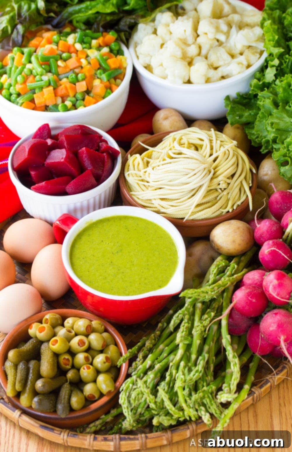 Ingredients needed for Fiambre salad. 