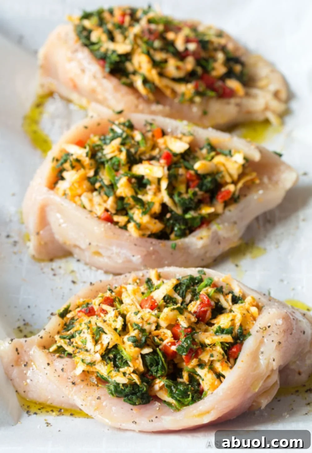 How To: Cheesy Spinach Stuffed Chicken Breasts Recipe #ASpicyPerspective