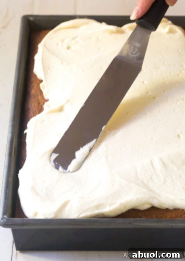 Golden Harvest Pumpkin Sheet Cake 8 Moist Pumpkin Texas Sheet Cake with Buttermilk Frosting Recipe #ASpicyPerspective