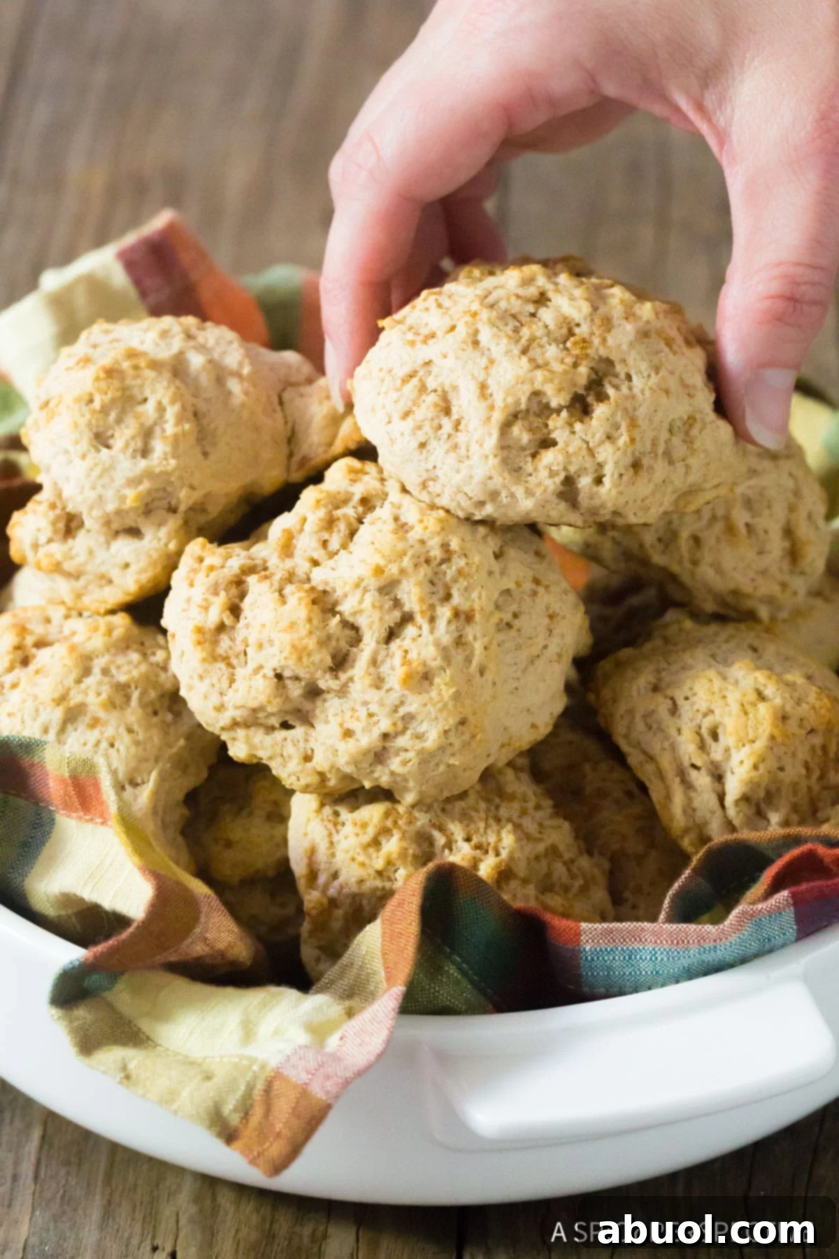 Easy Cinnamon Drop Biscuits, beautifully golden and perfectly puffed, ready to be enjoyed with a hot beverage