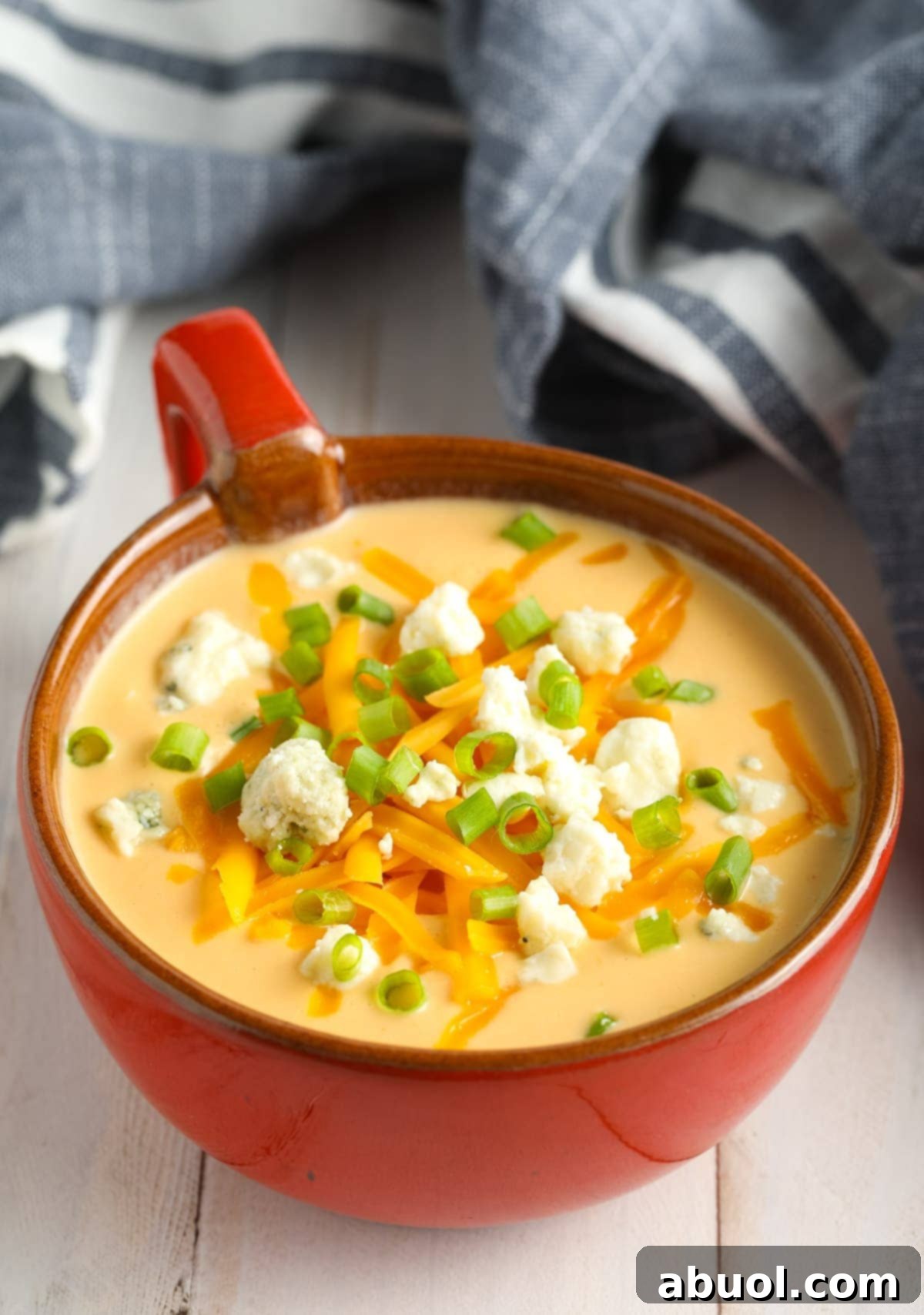 Low Carb Cauliflower Soup Recipe in bowls with toppings.