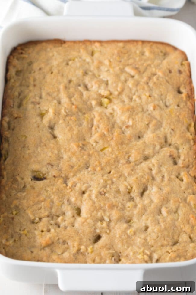 Pina Colada Blondies 7 Blondies in a baking dish after being baked.
