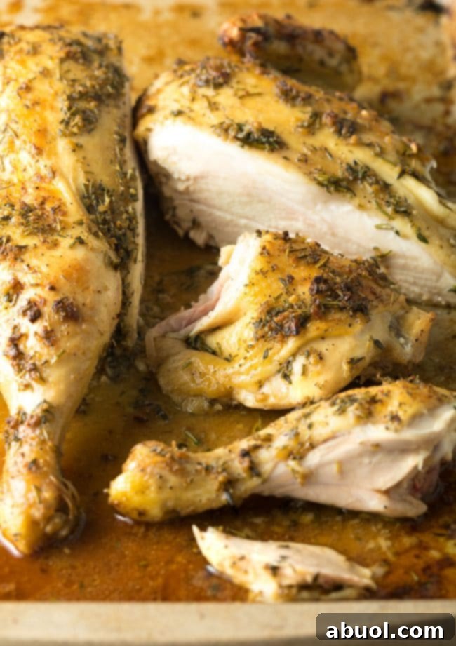 Spatchcock Chicken in Three Easy Steps 12 Perfectly Roasted Garlic Herb Spatchcock Chicken - Juicy and Crispy Dinner