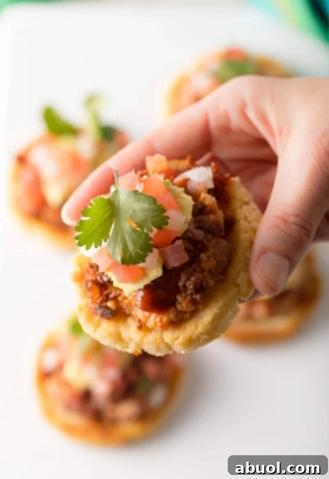 Mexican Sopes held in hand