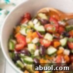 Horiatiki (Greek Village Salad) Recipe - A close-up of the delicious and healthy salad, highlighting its fresh ingredients.