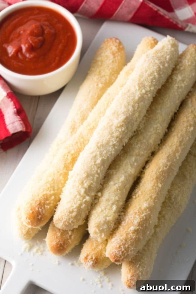 pair your breadsticks with marinara, soup or salad.
