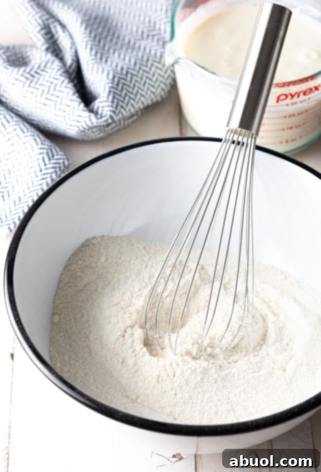 Dry ingredients for Sheet Cake.