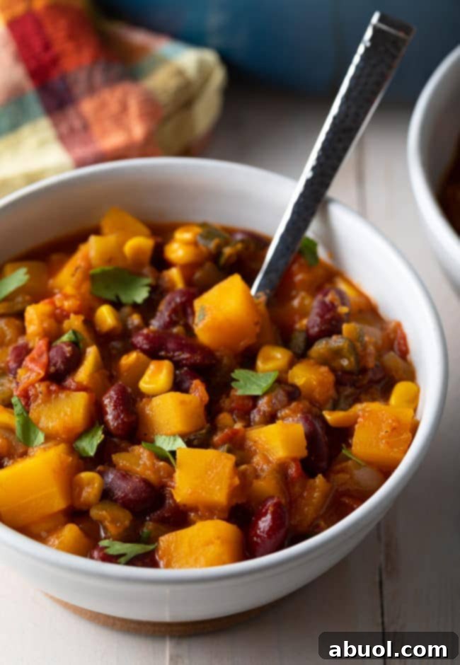 vegan native american chili in bowl