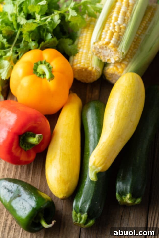 Ingredients needed to make this calabacitas recipe. 