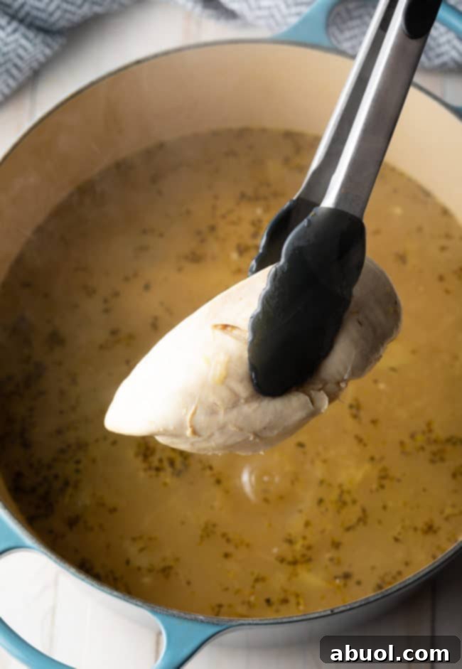 Velvety Lemon Chicken & Spinach Soup 7 Cook Chicken in Soup