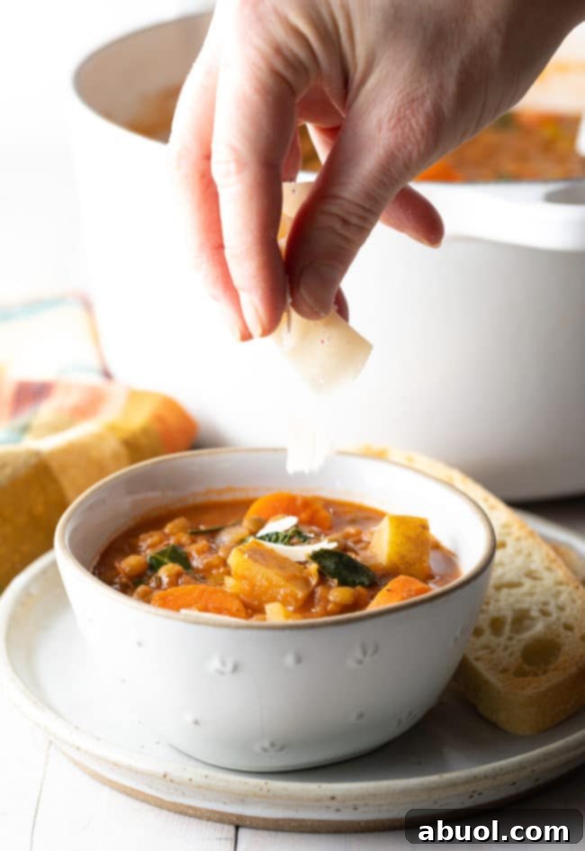 Hearty Tuscan Lentil Soup 11 Crock Pot Lentil Soup Recipe (Gluten-Free & Vegan!) #ASpicyPerspective #glutenfree #vegetarian #vegan #instantpot #crockpot #slowcooker #lentils